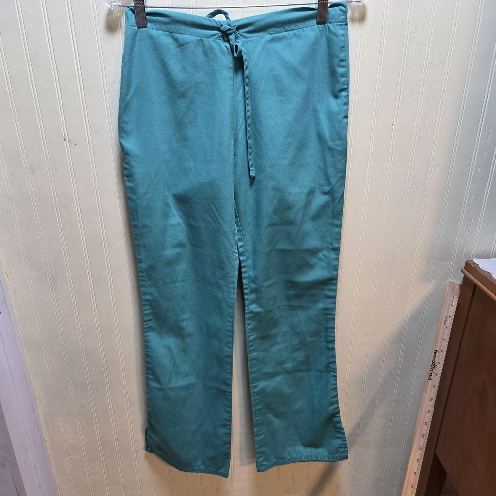 Cherokee Workwear Scrub Pants Womens XXS Green Drawstring Elastic Waist Pockets